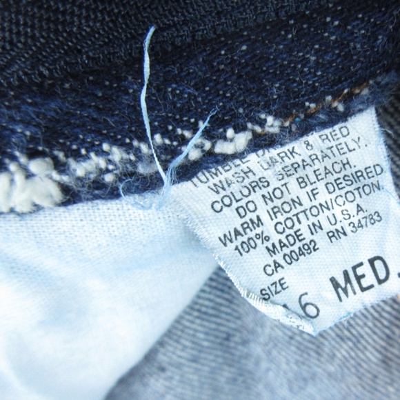 Vintage 1990's Lee Western Cowgirl Jeans, Sz M Medium L Large Dark Denim Wash - Picture 4 of 6